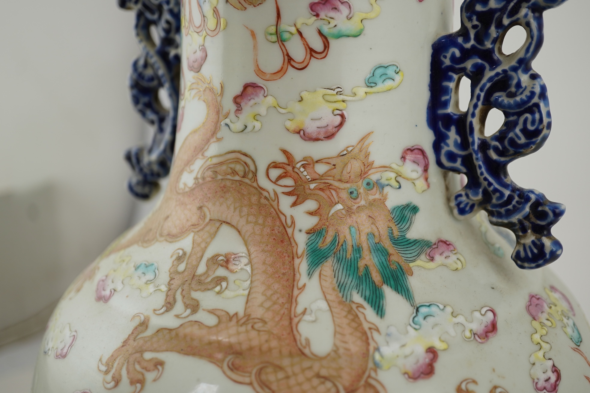 A Chinese enamelled porcelain ‘dragon’ vase, 19th century